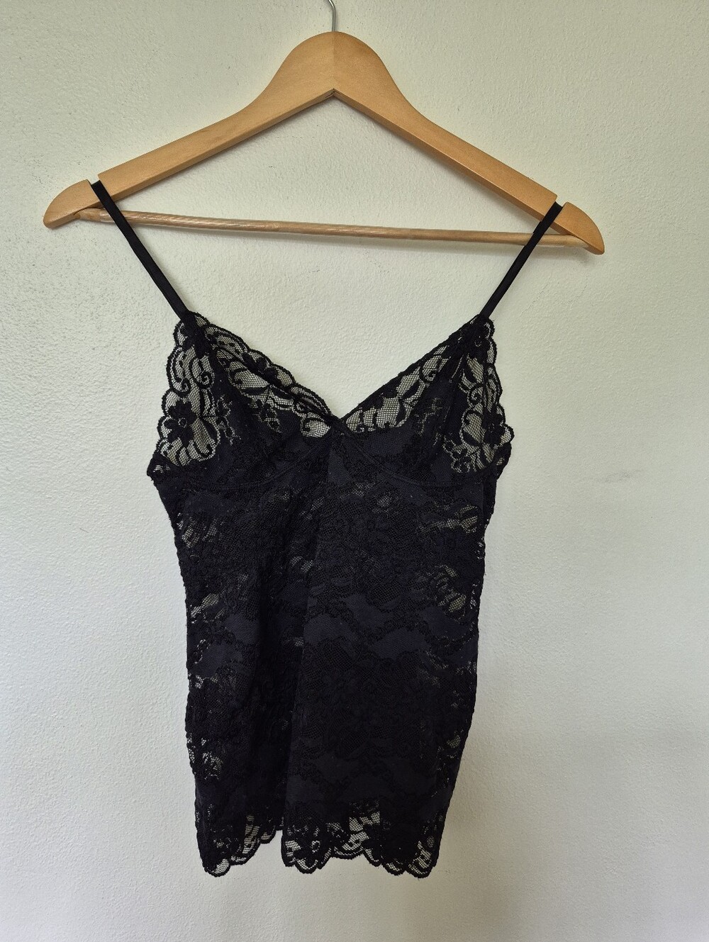 Stretchy Lace Camisole By Elita Large Black